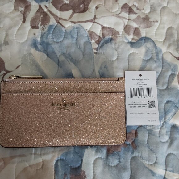 ***LOW START *** NWT/NIB Kate Spade Rose Gold Card Wallet - Picture 3 of 11
